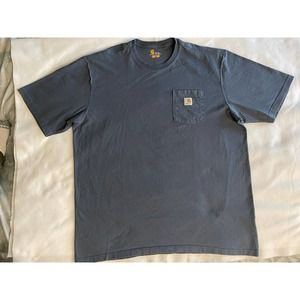 Carhartt Original Fit‎ Pocket Logo Blue T-Shirt Men’s 2XL Tall